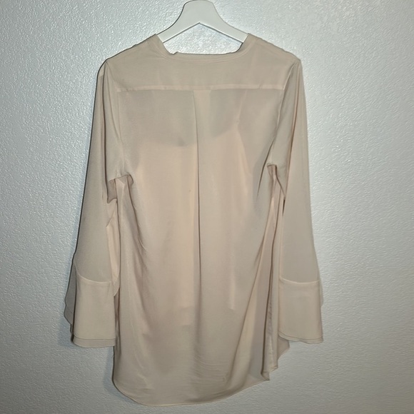 Soft Surroundings Cream Tunic Blouse Flowy Split Sleeves Matching Camisole too - Picture 7 of 10